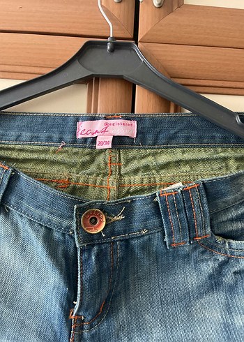 Düğmeli Kadın Denim Pantolon