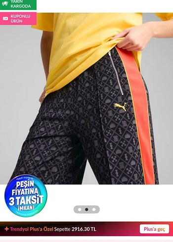 Puma Kadin Sari Desenlii Esofman Alti