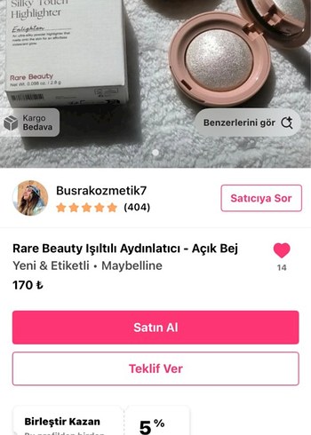 Rare Beauty Işıltılı Aydınlatıcı - Açık Bej