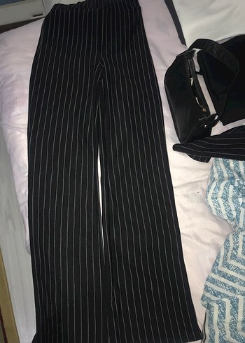 Siyah Çizgili Midi Kadın Takım Elbise - Görsel 5