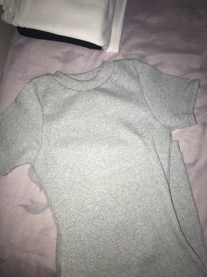 Gri Kadın Kısa Kollu Midi Elbise - Görsel 2