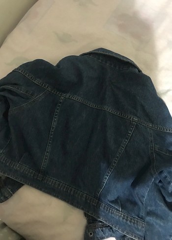 Kadın Mavi Denim Biker Ceket - Görsel 4