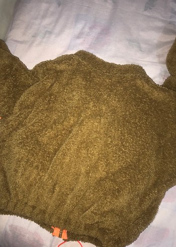 Kahverengi Kadın Peluş Ceket - Görsel 3