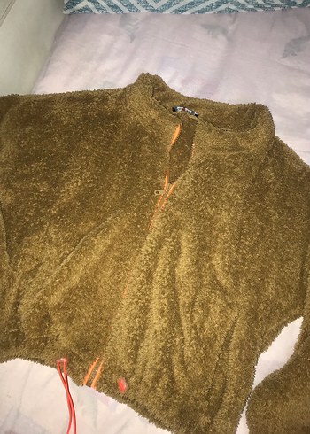 Kahverengi Kadın Peluş Ceket - Görsel 2