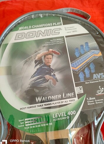 Donic waldner line 400 modeli takım fiyatıdır sıfır jelatinlidir