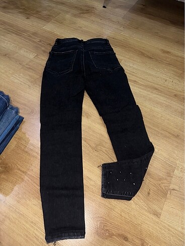 xs Beden siyah Renk Stradivarius incili siyah kot