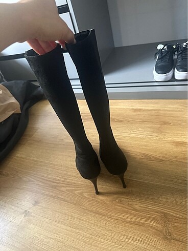 Nine West Nine West Siyah topuklu çizme