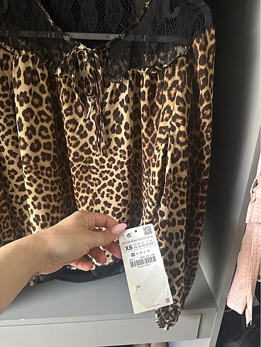 Zara Zara etiketli leopar gömlek