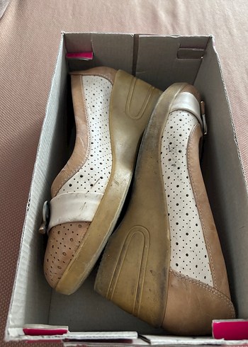 Bej Kadın Dolgu Topuklu Babet - Görsel 4