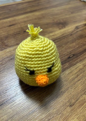 Sarı Örgü Tavuk Anahtarlık - Görsel 2