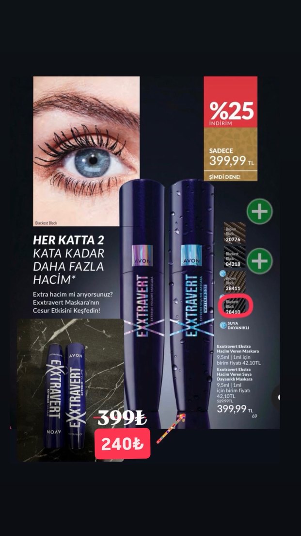 Avon Exxtravert Suya Dayanıklı Maskara - Görsel 2