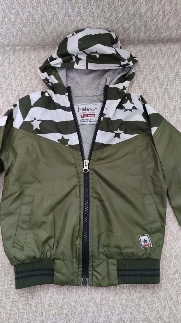 Kapüşonlu Kamuflaj Desenli Erkek Çocuk Mont - Görsel 2