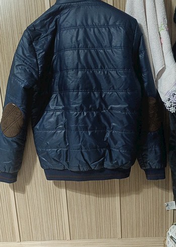 Erkek çocuk Mavi Fermuarlı Street Style Mont - Görsel 3