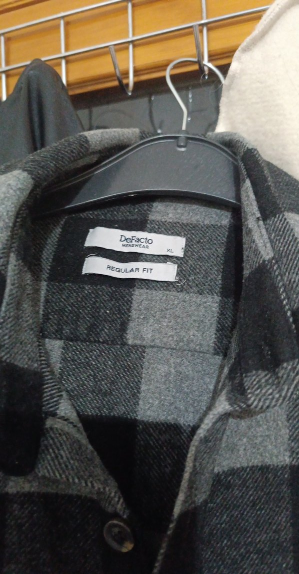 Gri Ekose Pamuklu Erkek Gömlek - Görsel 2