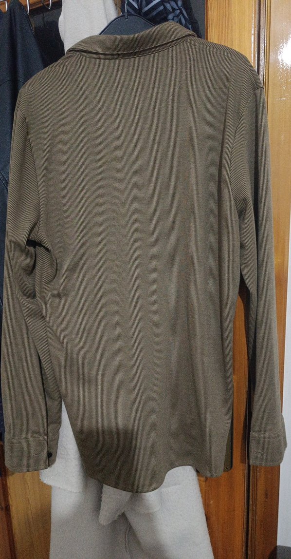 Gri Düğmeli Erkek Uzun Kollu Gömlek - Görsel 3