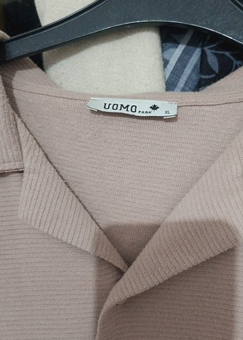 Bej Kısa Kollu penye Erkek Gömlek - Görsel 2