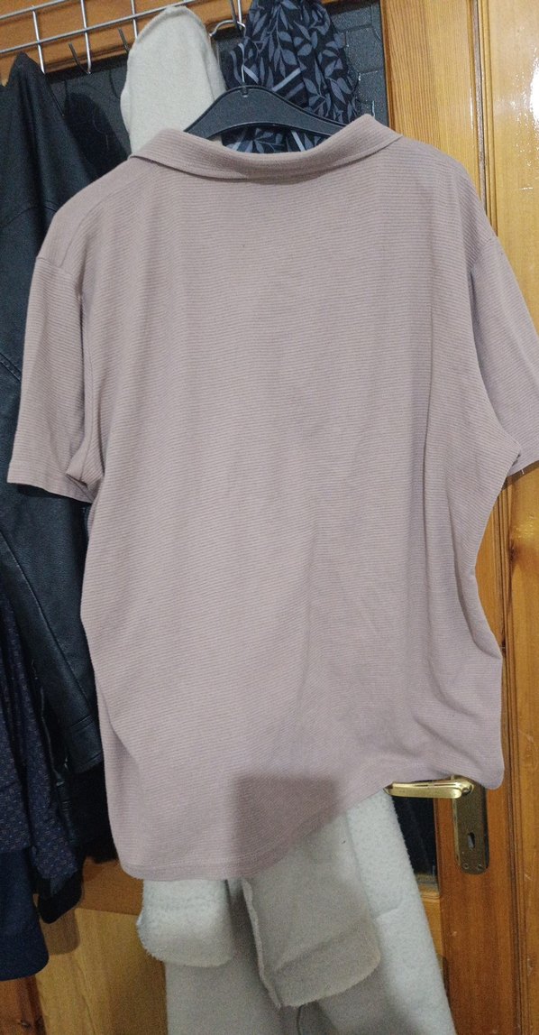 Bej Kısa Kollu penye Erkek Gömlek - Görsel 3