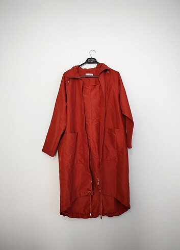 38 Beden turuncu Renk Trenchcoat 