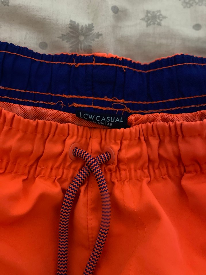 Kırmızı Mini Erkek Deniz Şortu Fermuarlı Cep - Görsel 2