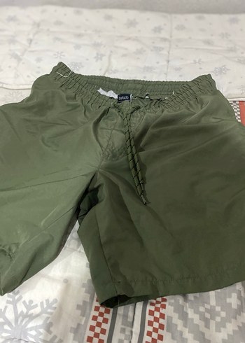 Yeşil Fermuarlı Erkek Yüzme Şortu - Görsel 2