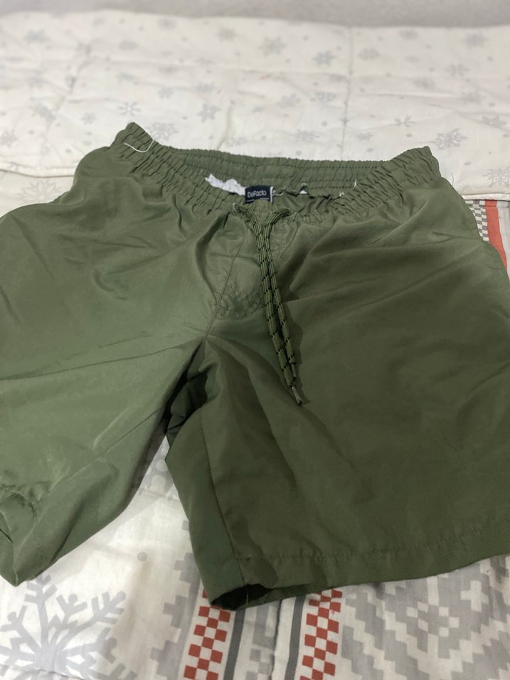 Yeşil Fermuarlı Erkek Yüzme Şortu - Görsel 2