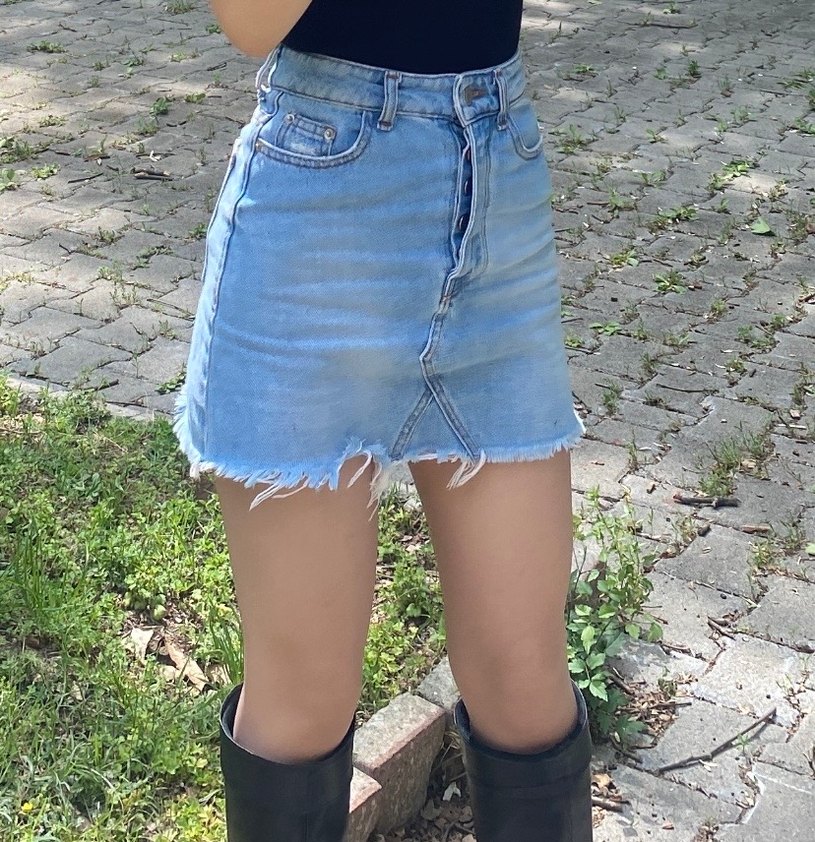 Denim Mini Etek - Görsel 2