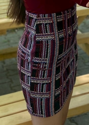 Örgü Desenli Midi Kadın Etek - Görsel 2