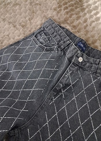 Taşlı baggy jean - Görsel 2