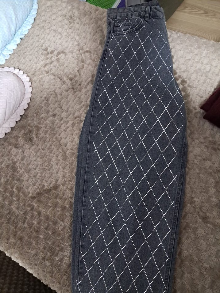 Taşlı baggy jean - Görsel 5