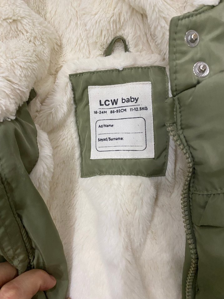 Kız Çocuk Yeşil Kürklü Kışlık Mont - Görsel 2