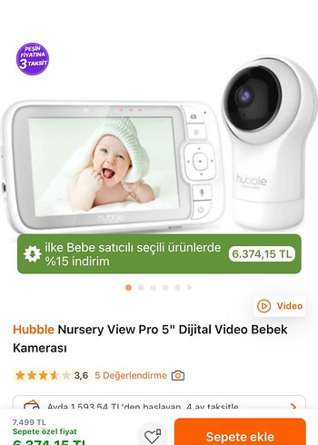 Hubble Nursery View Pro Bebek Kamerası - Görsel 6