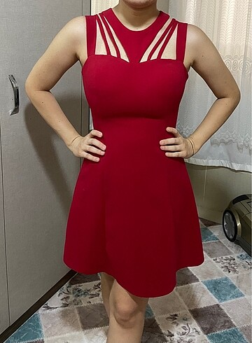 Kırmızı Mini Elbise