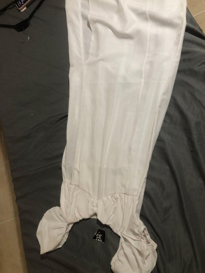 Beyaz Midi elbise - Görsel 2