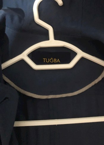 Tuğba Lacivert Midi Kadın tensel kumaşceket - Görsel 2