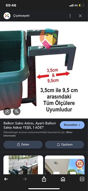 Beden Renk Balkon çiçek askısı