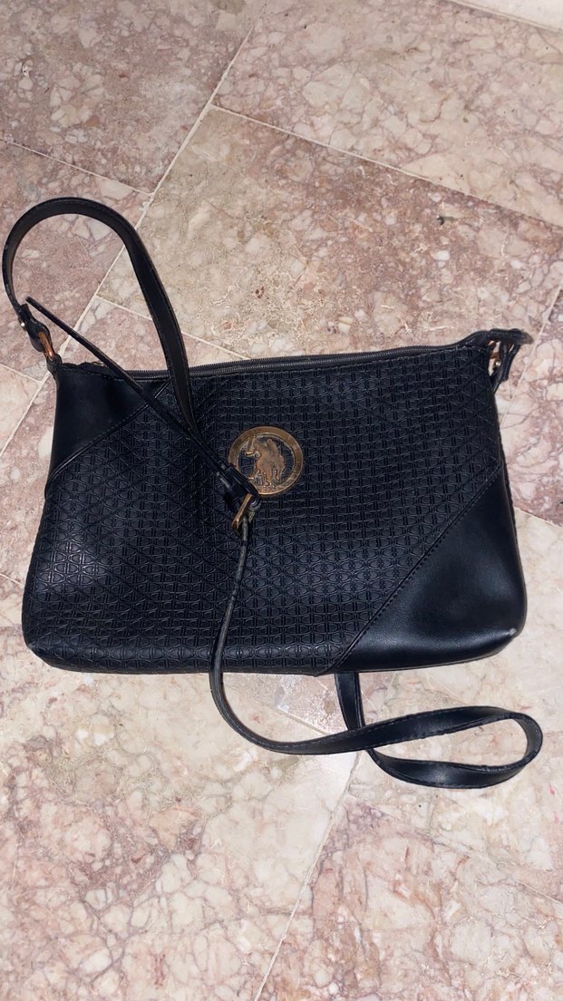Siyah Deri Fermuarlı Kadın Çanta - Görsel 2