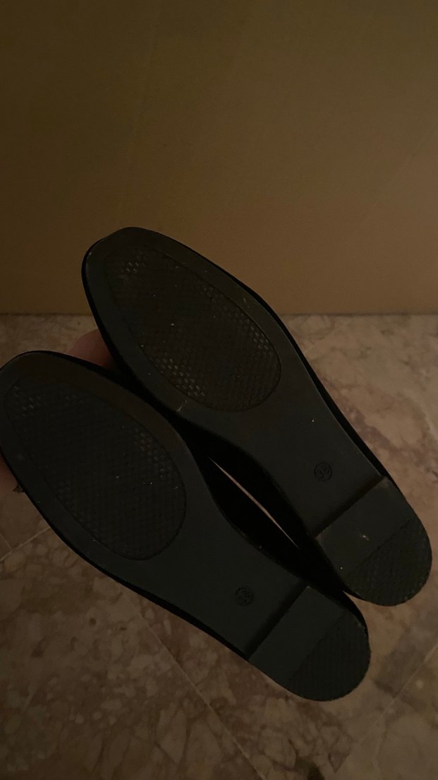 Klasik Altın Tokalı Kadın Süet Babet - Görsel 4