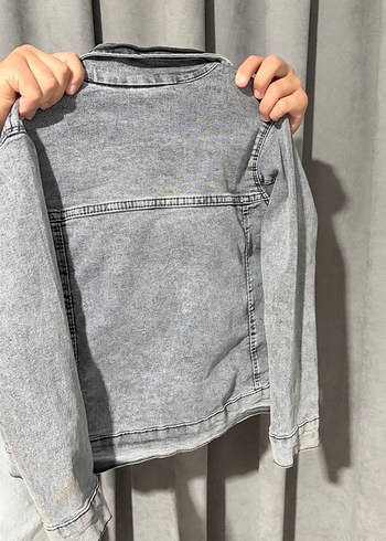 Gri erkek çocuk Denim Ceket - Görsel 5