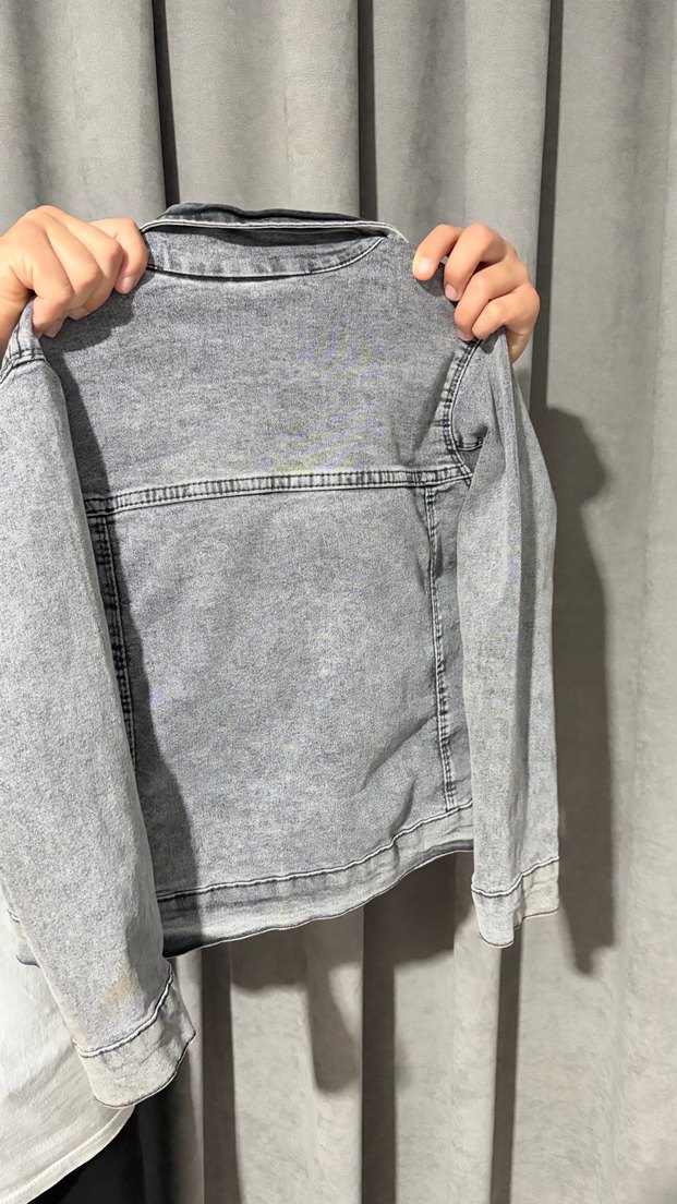 Gri erkek çocuk Denim Ceket - Görsel 5