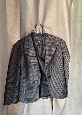 Düğmeli Gri Kadın Blazer Ceket