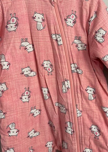 LC Waikiki Kız Çocuk Pembe Fermuarlı Uzun Kollu Pijama