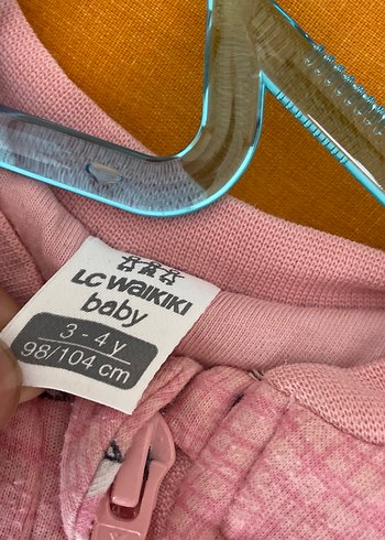 4 Yaş Beden Kız Çocuk Pembe Fermuarlı Uzun Kollu Pijama