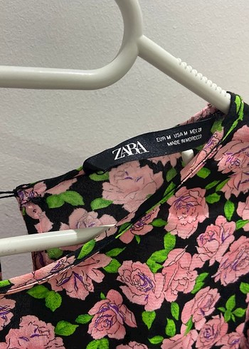 Pembe Çiçekli Uzun Kollu elbise - Görsel 2