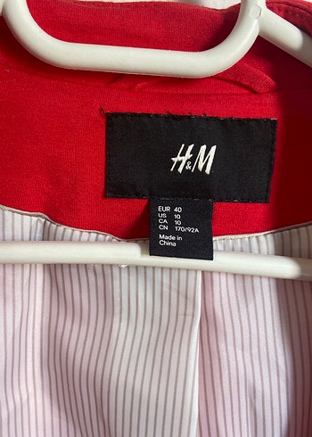 Kırmızı Kadın Düğmeli Blazer Ceket - Görsel 2