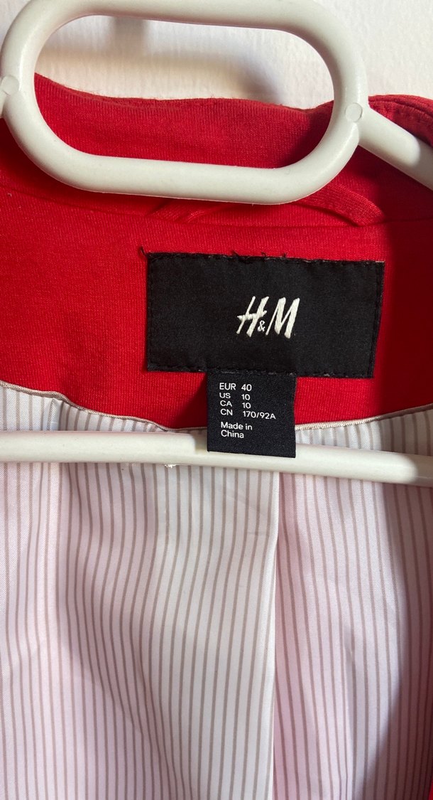 Kırmızı Kadın Düğmeli Blazer Ceket - Görsel 2