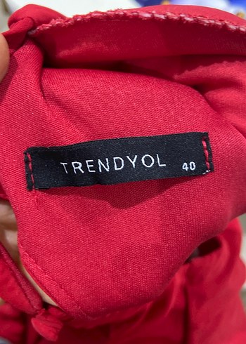 Kadın Kırmızı Midi Kısa Kollu Elbise - Görsel 4