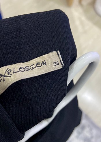 Siyah Drapeli Midi Ofis Elbisesi - Görsel 6