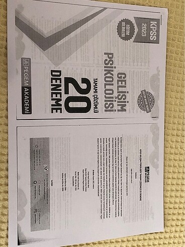 2023 Pegem Gelişim Psikolojisi 20 Deneme