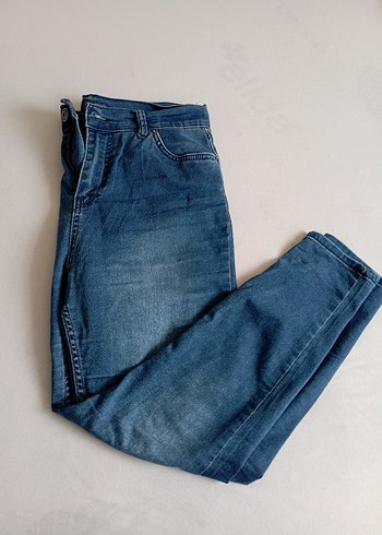Diğer Parlak Mavi Kadın Kot Pantolon