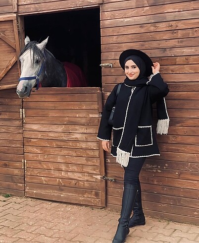 Atkılı kaşe ceket